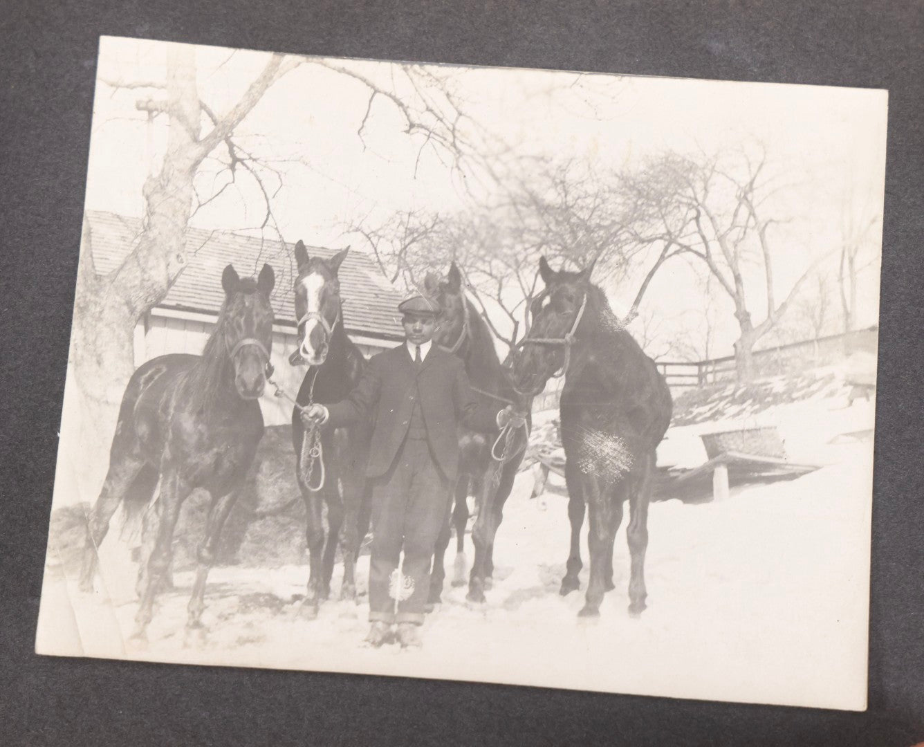 Lot 066 - Early 20th Century Snapshot Photo Album With 100+ Photographs, Camping, Travel, Dogs, Rural Life, And Outdoor Recreation, Circa 1910–1920