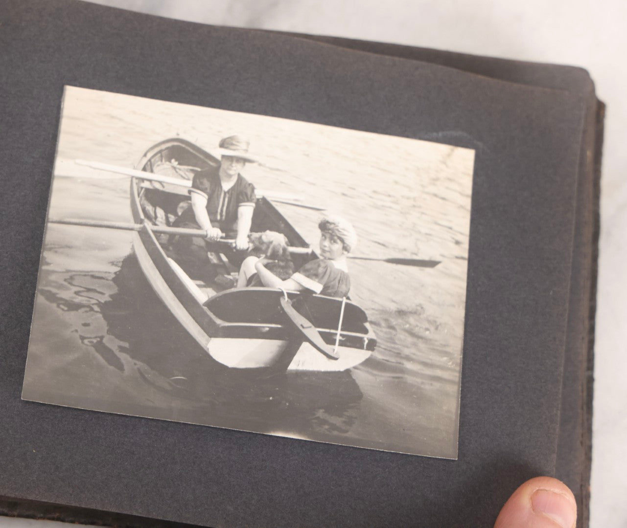 Lot 066 - Early 20th Century Snapshot Photo Album With 100+ Photographs, Camping, Travel, Dogs, Rural Life, And Outdoor Recreation, Circa 1910–1920