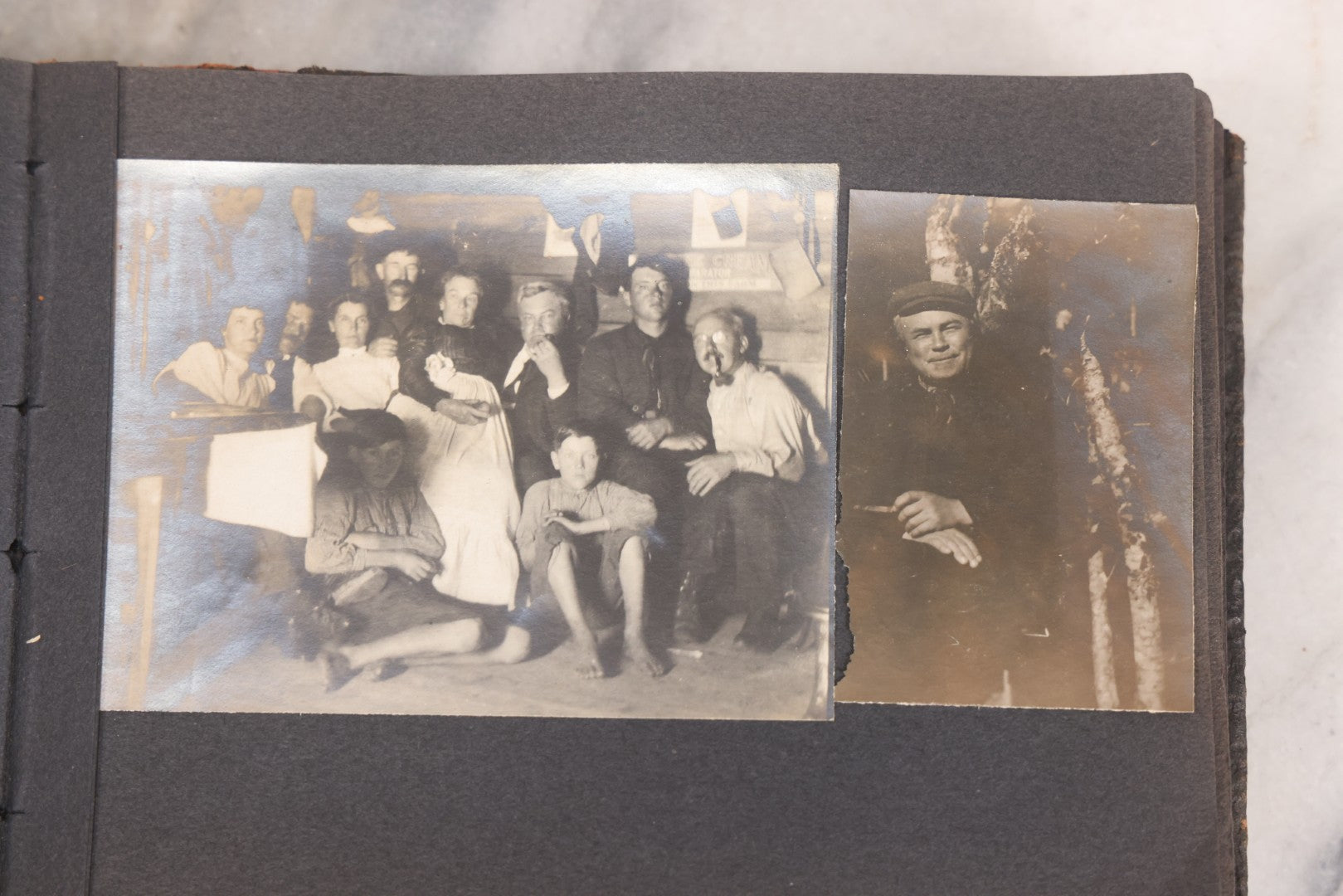 Lot 066 - Early 20th Century Snapshot Photo Album With 100+ Photographs, Camping, Travel, Dogs, Rural Life, And Outdoor Recreation, Circa 1910–1920