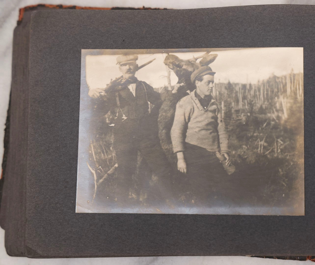 Lot 066 - Early 20th Century Snapshot Photo Album With 100+ Photographs, Camping, Travel, Dogs, Rural Life, And Outdoor Recreation, Circa 1910–1920