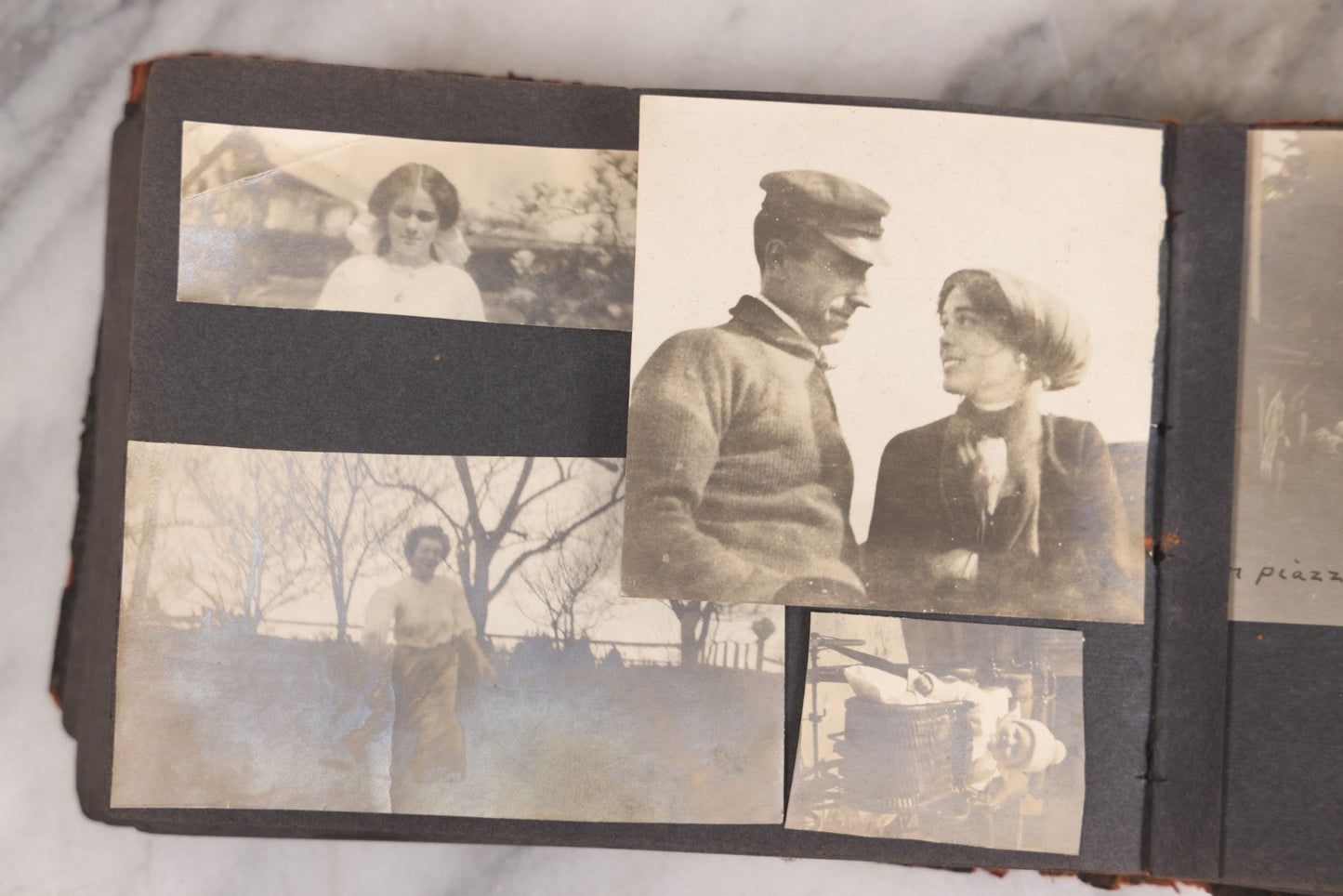 Lot 066 - Early 20th Century Snapshot Photo Album With 100+ Photographs, Camping, Travel, Dogs, Rural Life, And Outdoor Recreation, Circa 1910–1920