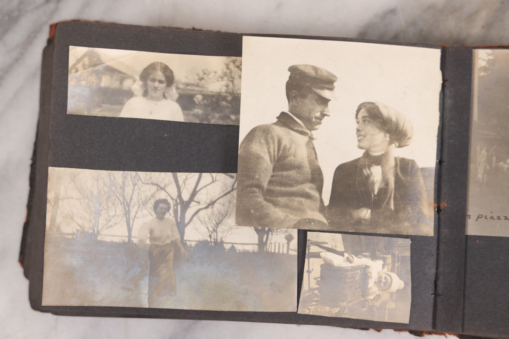 Lot 066 - Early 20th Century Snapshot Photo Album With 100+ Photographs, Camping, Travel, Dogs, Rural Life, And Outdoor Recreation, Circa 1910–1920