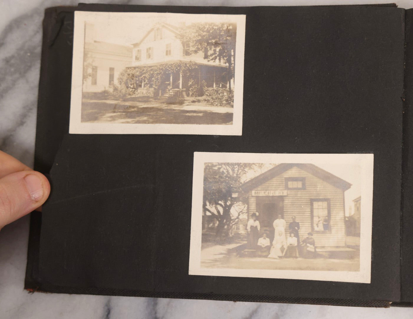 Lot 067 - Early 20th Century Snapshot Photo Album With 150+ Photographs, Connecticut And New England Travel, Horses, Dogs, And Coastal Scenes, Circa 1910–1920