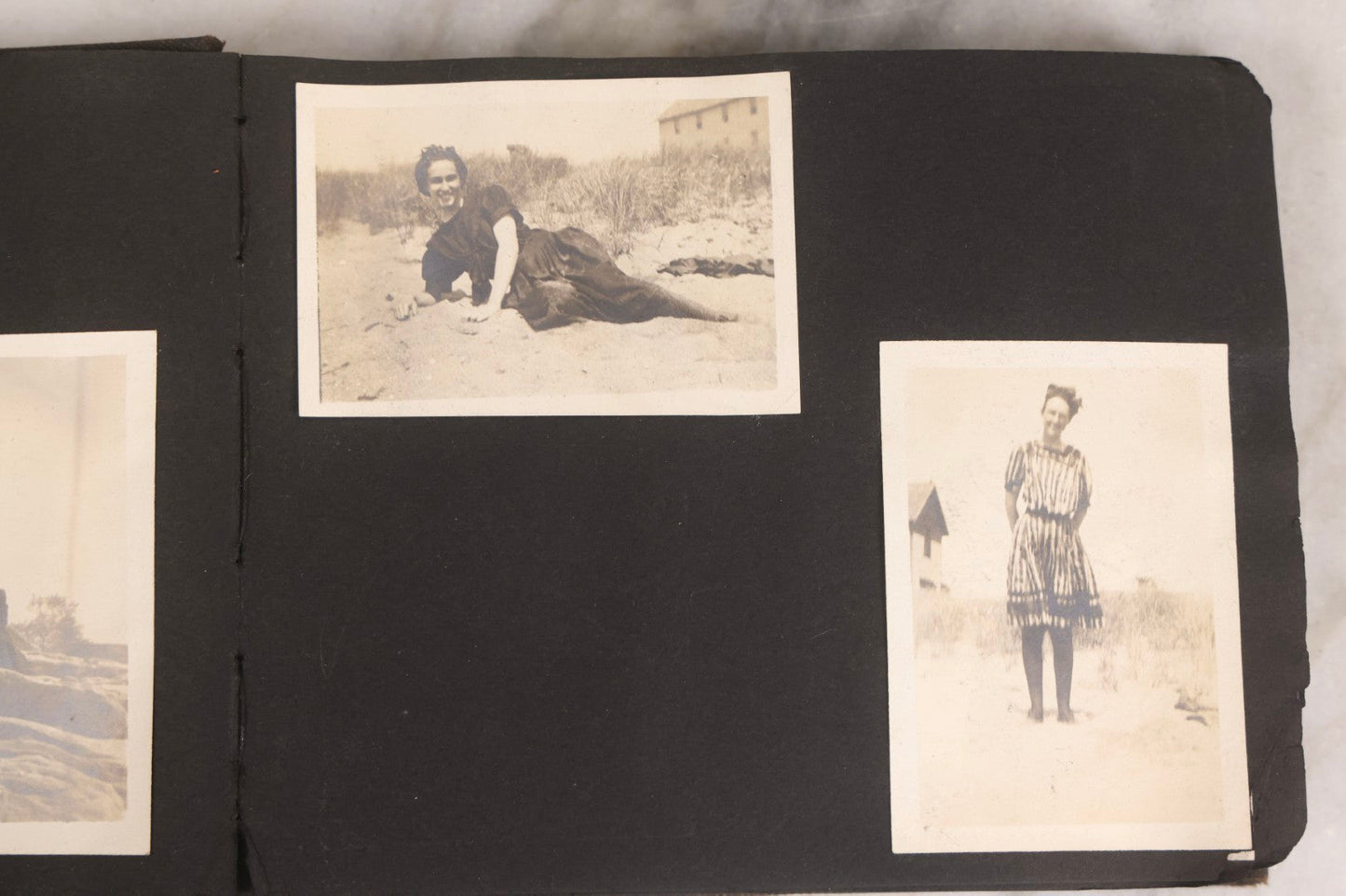 Lot 067 - Early 20th Century Snapshot Photo Album With 150+ Photographs, Connecticut And New England Travel, Horses, Dogs, And Coastal Scenes, Circa 1910–1920