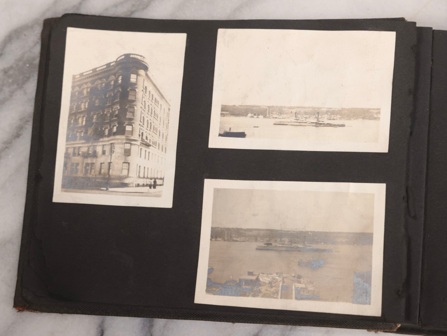 Lot 067 - Early 20th Century Snapshot Photo Album With 150+ Photographs, Connecticut And New England Travel, Horses, Dogs, And Coastal Scenes, Circa 1910–1920
