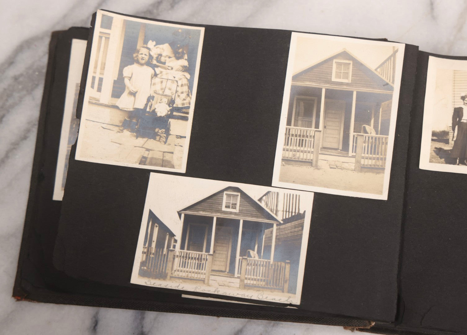 Lot 067 - Early 20th Century Snapshot Photo Album With 150+ Photographs, Connecticut And New England Travel, Horses, Dogs, And Coastal Scenes, Circa 1910–1920
