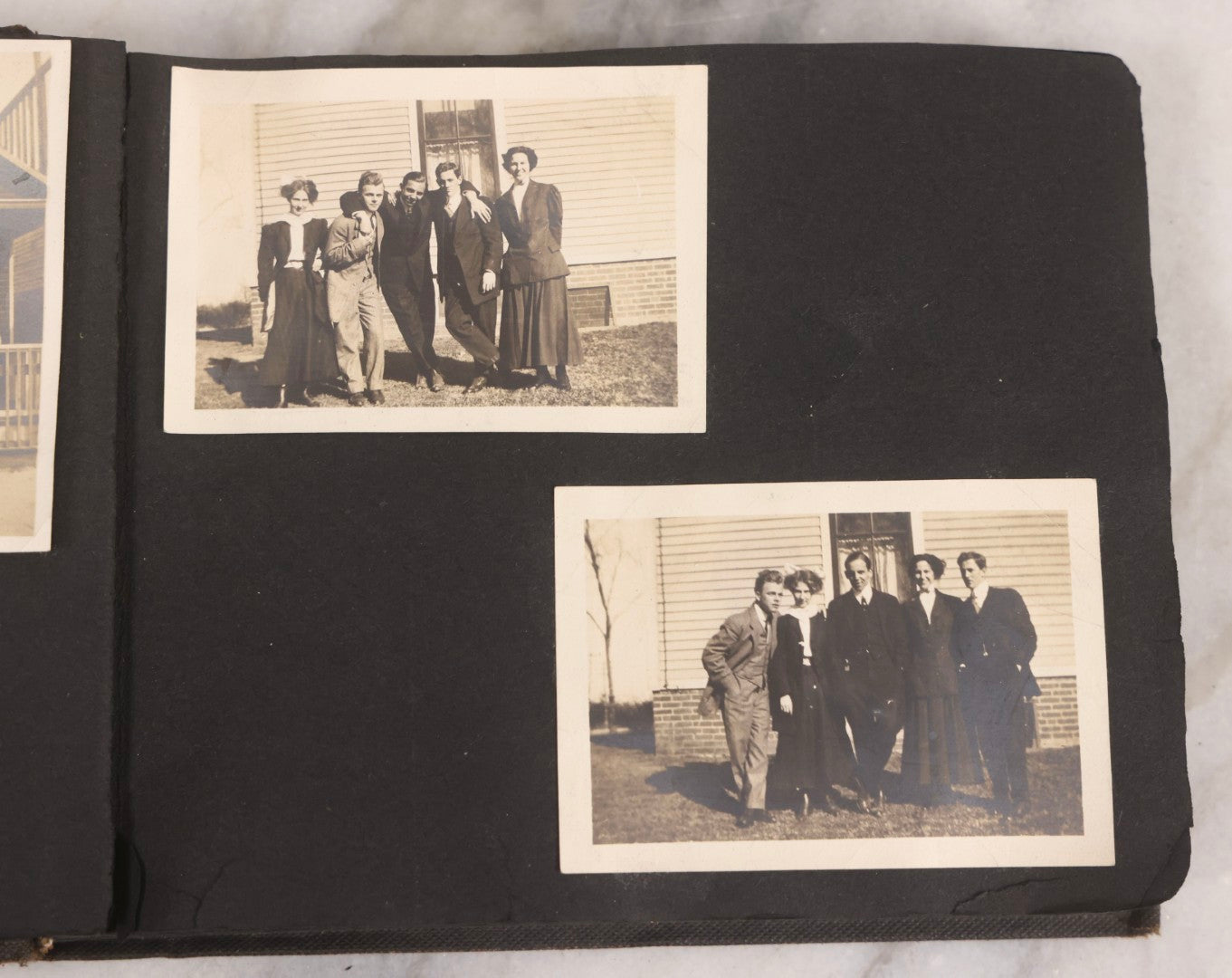 Lot 067 - Early 20th Century Snapshot Photo Album With 150+ Photographs, Connecticut And New England Travel, Horses, Dogs, And Coastal Scenes, Circa 1910–1920