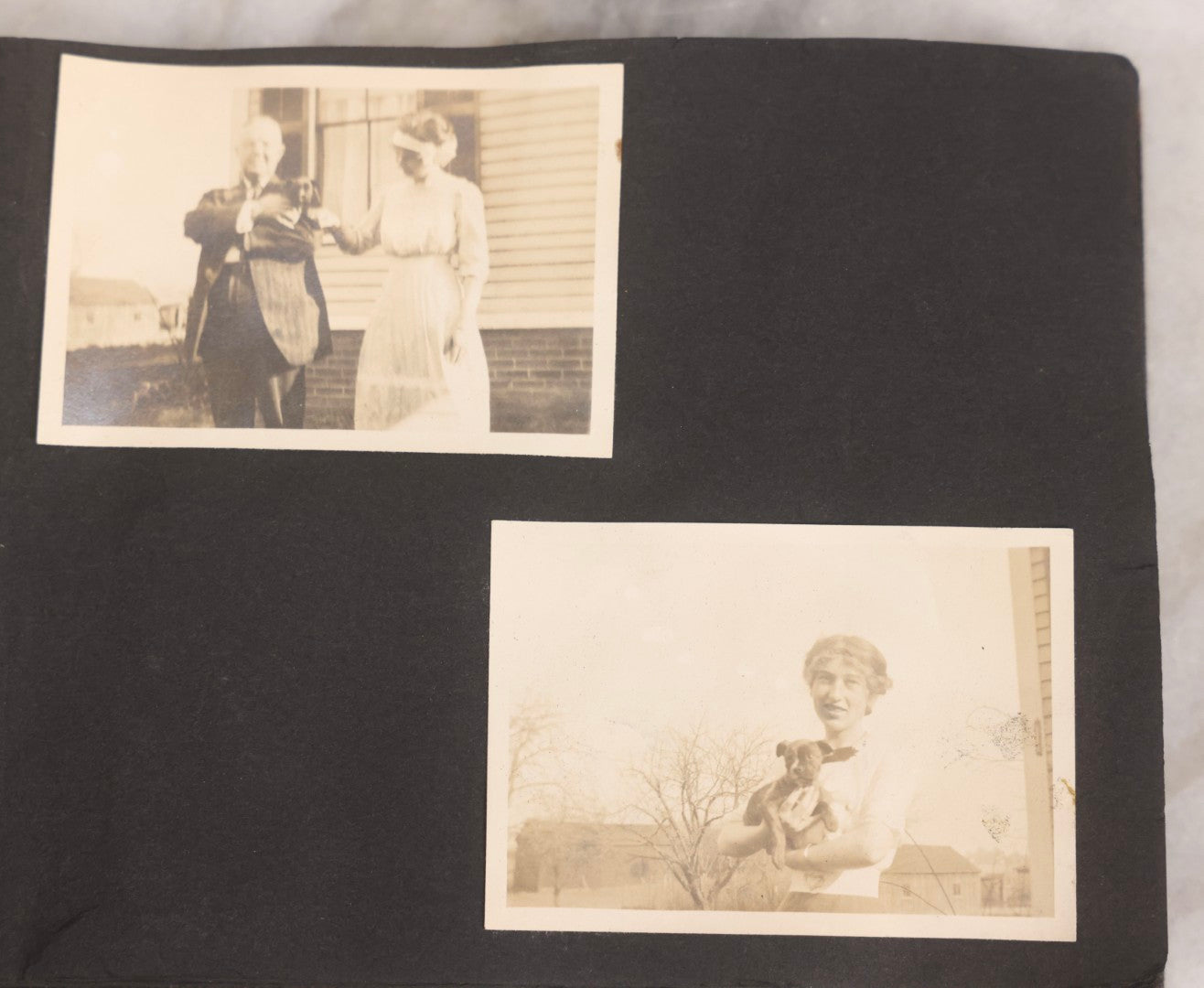 Lot 067 - Early 20th Century Snapshot Photo Album With 150+ Photographs, Connecticut And New England Travel, Horses, Dogs, And Coastal Scenes, Circa 1910–1920