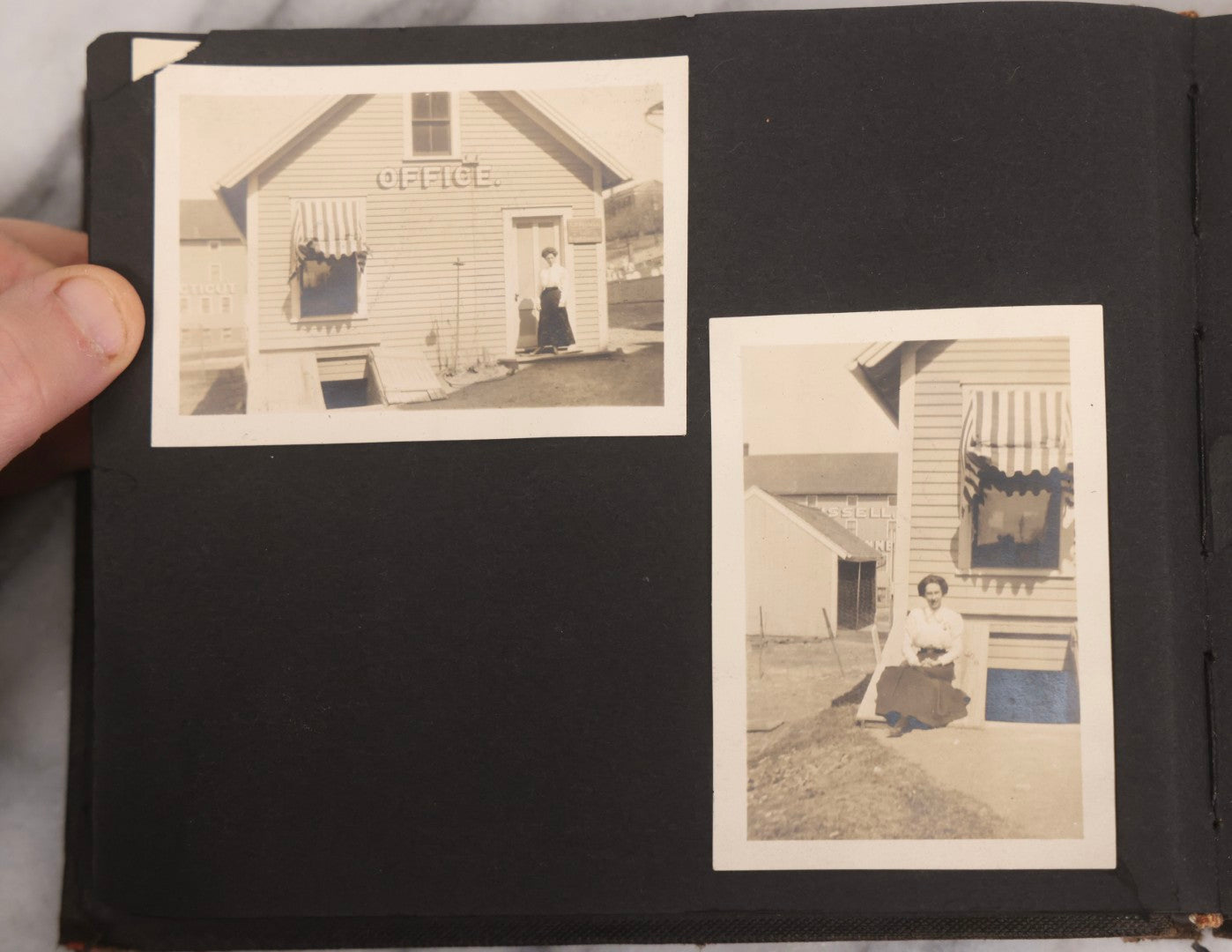 Lot 067 - Early 20th Century Snapshot Photo Album With 150+ Photographs, Connecticut And New England Travel, Horses, Dogs, And Coastal Scenes, Circa 1910–1920