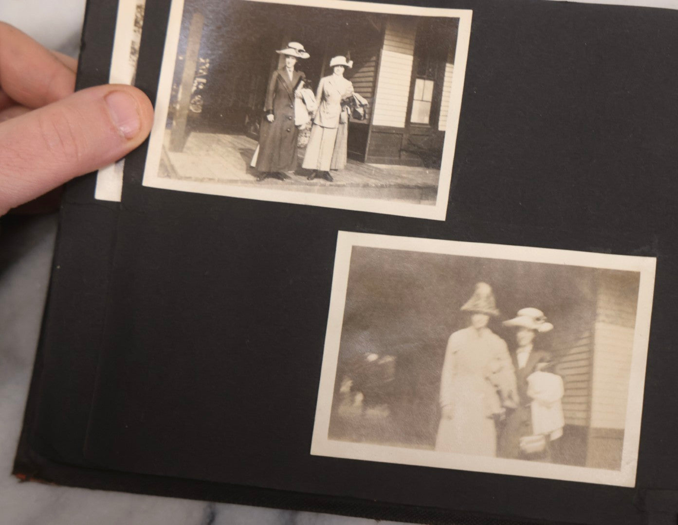 Lot 067 - Early 20th Century Snapshot Photo Album With 150+ Photographs, Connecticut And New England Travel, Horses, Dogs, And Coastal Scenes, Circa 1910–1920