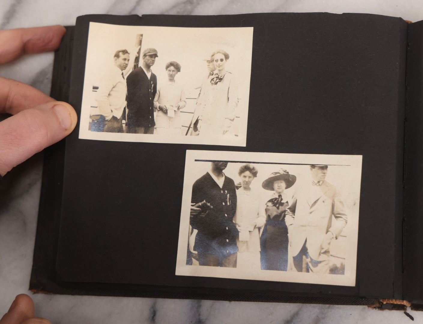 Lot 067 - Early 20th Century Snapshot Photo Album With 150+ Photographs, Connecticut And New England Travel, Horses, Dogs, And Coastal Scenes, Circa 1910–1920