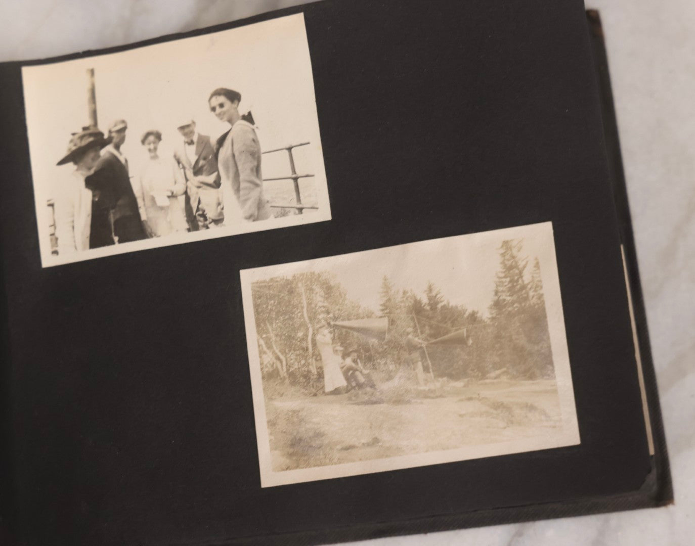 Lot 067 - Early 20th Century Snapshot Photo Album With 150+ Photographs, Connecticut And New England Travel, Horses, Dogs, And Coastal Scenes, Circa 1910–1920