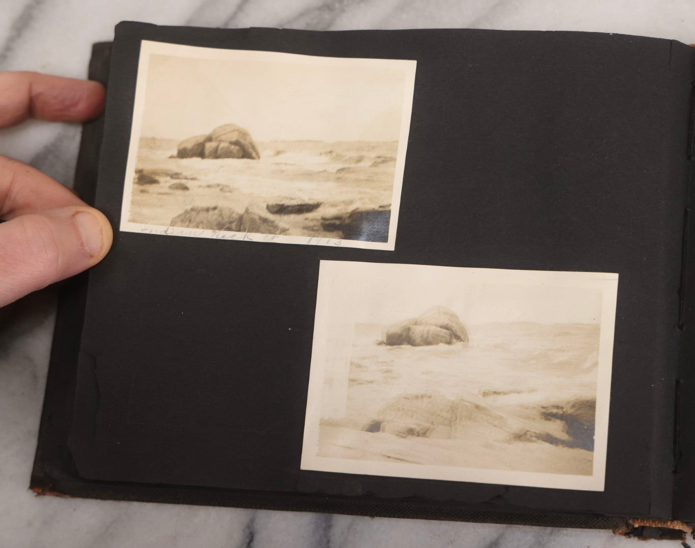 Lot 067 - Early 20th Century Snapshot Photo Album With 150+ Photographs, Connecticut And New England Travel, Horses, Dogs, And Coastal Scenes, Circa 1910–1920