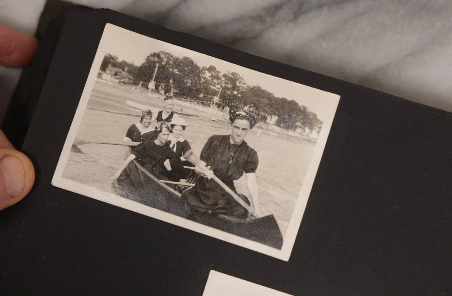 Lot 067 - Early 20th Century Snapshot Photo Album With 150+ Photographs, Connecticut And New England Travel, Horses, Dogs, And Coastal Scenes, Circa 1910–1920