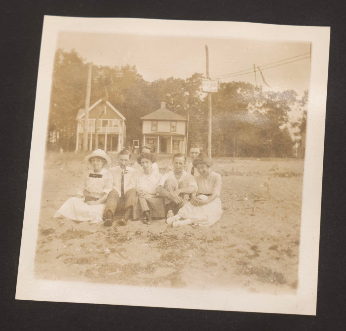 Lot 067 - Early 20th Century Snapshot Photo Album With 150+ Photographs, Connecticut And New England Travel, Horses, Dogs, And Coastal Scenes, Circa 1910–1920