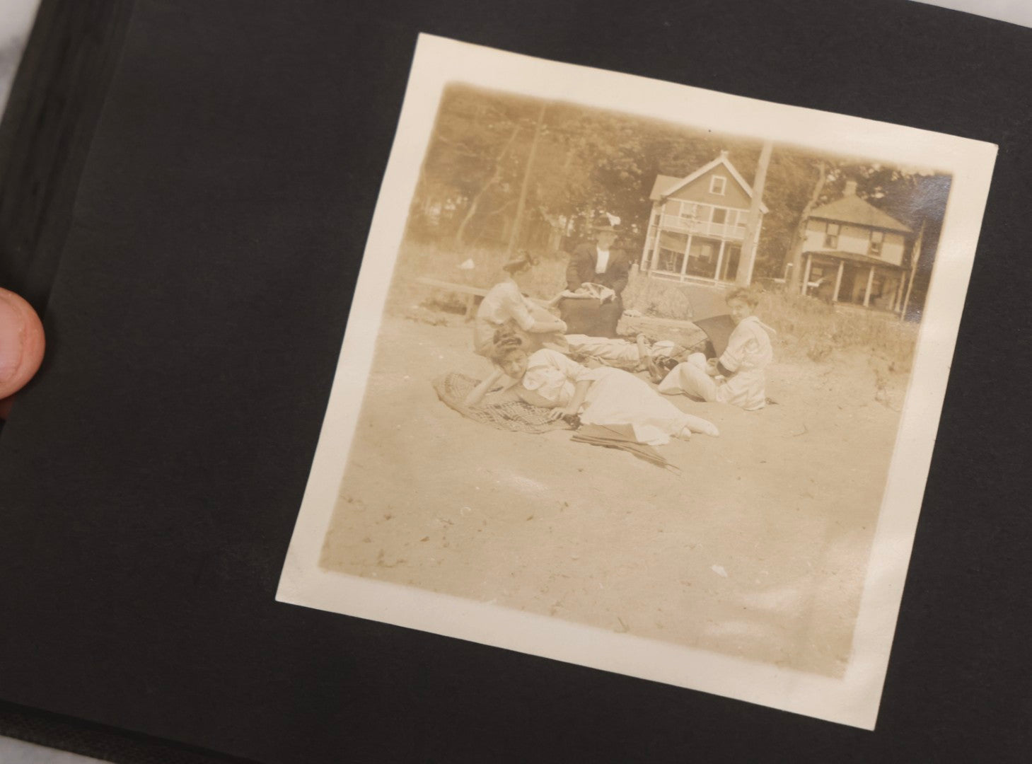 Lot 067 - Early 20th Century Snapshot Photo Album With 150+ Photographs, Connecticut And New England Travel, Horses, Dogs, And Coastal Scenes, Circa 1910–1920