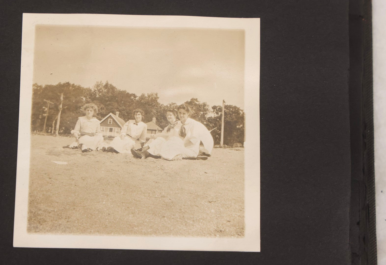Lot 067 - Early 20th Century Snapshot Photo Album With 150+ Photographs, Connecticut And New England Travel, Horses, Dogs, And Coastal Scenes, Circa 1910–1920