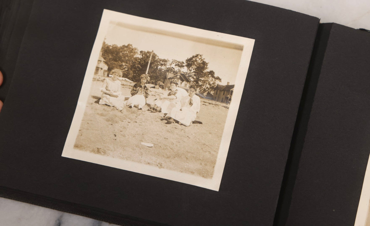 Lot 067 - Early 20th Century Snapshot Photo Album With 150+ Photographs, Connecticut And New England Travel, Horses, Dogs, And Coastal Scenes, Circa 1910–1920