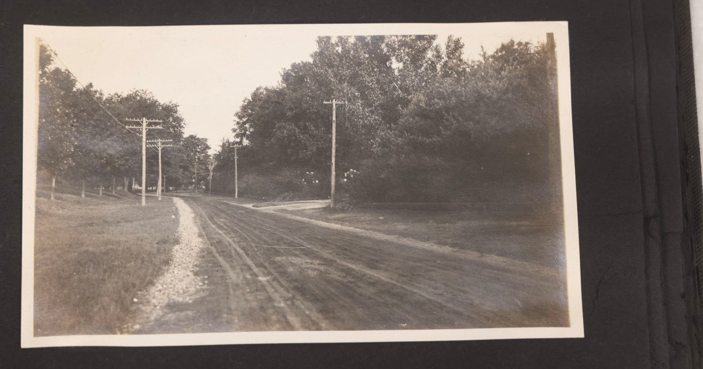Lot 067 - Early 20th Century Snapshot Photo Album With 150+ Photographs, Connecticut And New England Travel, Horses, Dogs, And Coastal Scenes, Circa 1910–1920