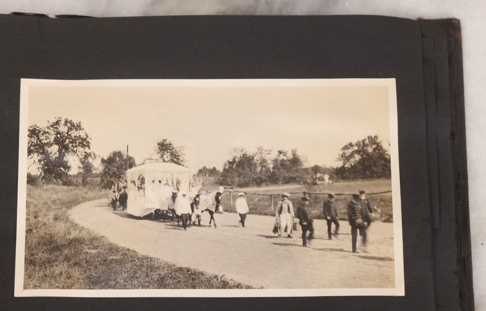 Lot 067 - Early 20th Century Snapshot Photo Album With 150+ Photographs, Connecticut And New England Travel, Horses, Dogs, And Coastal Scenes, Circa 1910–1920