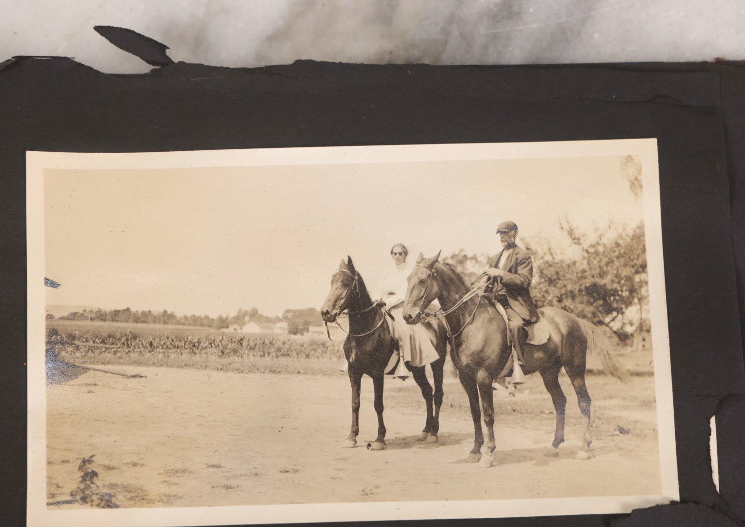 Lot 067 - Early 20th Century Snapshot Photo Album With 150+ Photographs, Connecticut And New England Travel, Horses, Dogs, And Coastal Scenes, Circa 1910–1920
