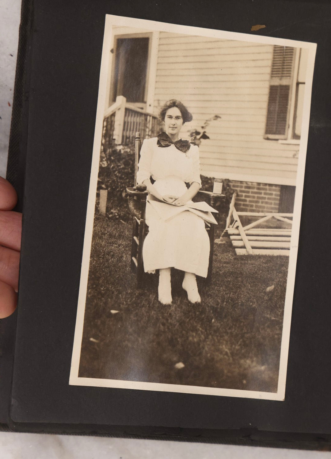 Lot 067 - Early 20th Century Snapshot Photo Album With 150+ Photographs, Connecticut And New England Travel, Horses, Dogs, And Coastal Scenes, Circa 1910–1920