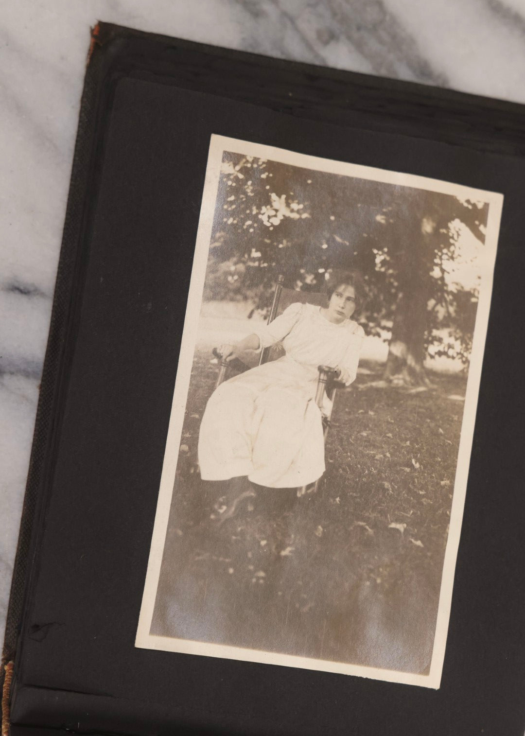 Lot 067 - Early 20th Century Snapshot Photo Album With 150+ Photographs, Connecticut And New England Travel, Horses, Dogs, And Coastal Scenes, Circa 1910–1920