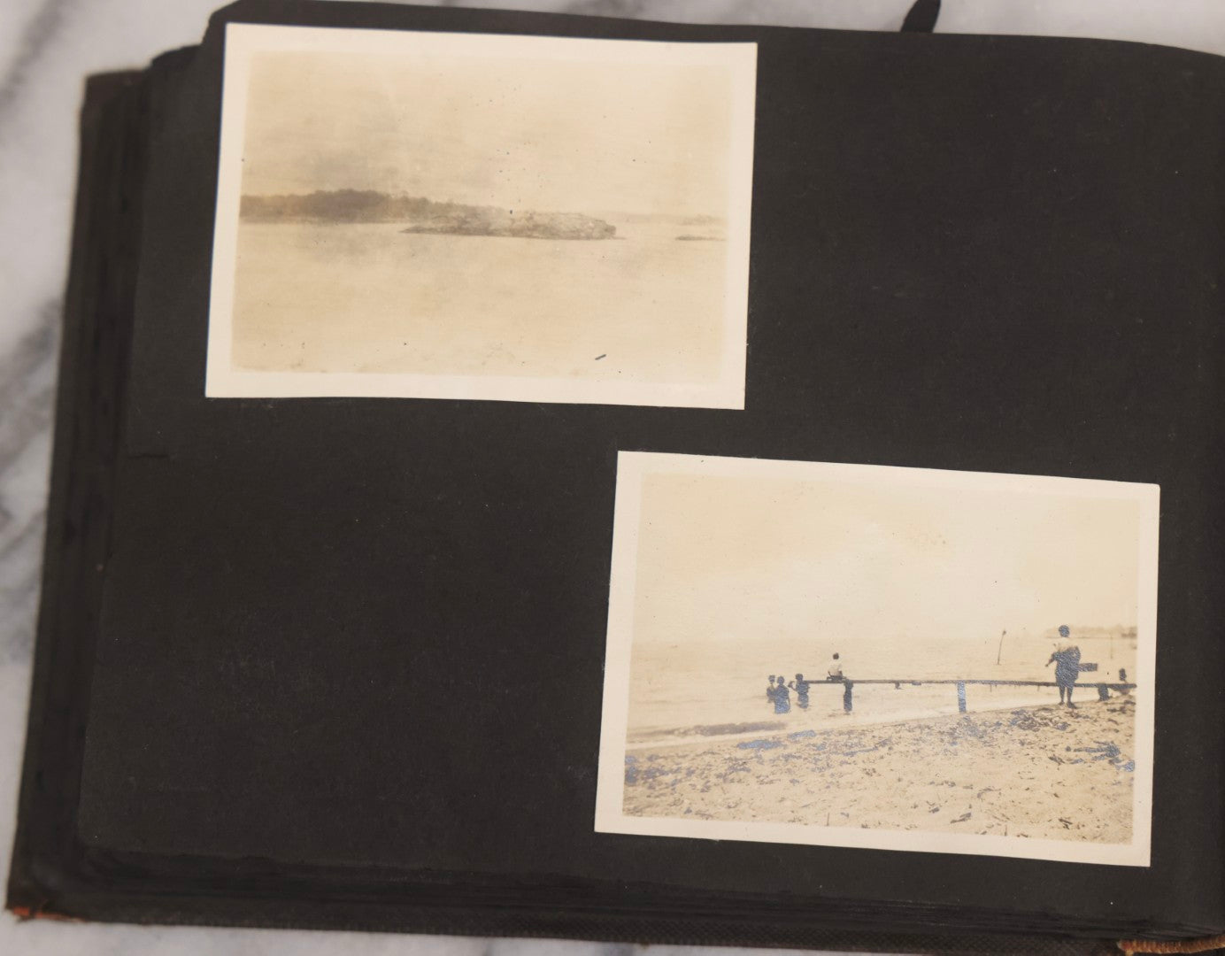 Lot 067 - Early 20th Century Snapshot Photo Album With 150+ Photographs, Connecticut And New England Travel, Horses, Dogs, And Coastal Scenes, Circa 1910–1920