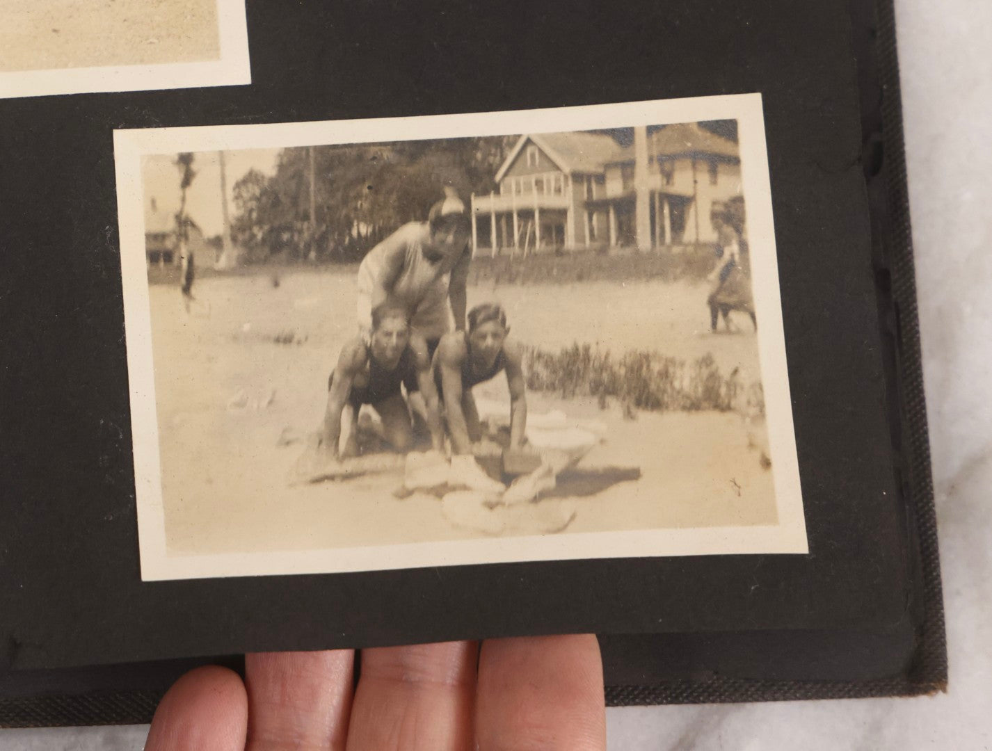 Lot 067 - Early 20th Century Snapshot Photo Album With 150+ Photographs, Connecticut And New England Travel, Horses, Dogs, And Coastal Scenes, Circa 1910–1920