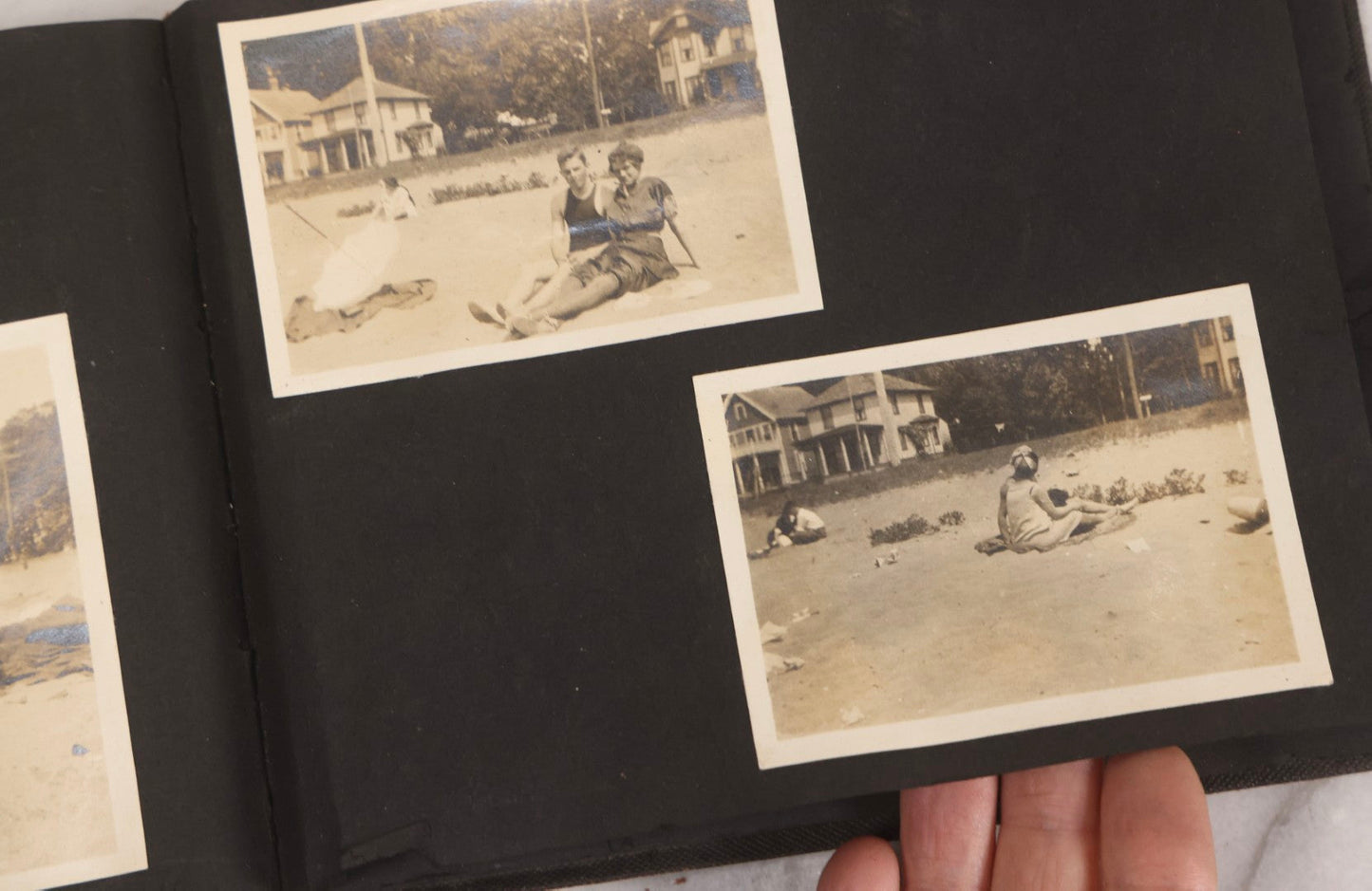 Lot 067 - Early 20th Century Snapshot Photo Album With 150+ Photographs, Connecticut And New England Travel, Horses, Dogs, And Coastal Scenes, Circa 1910–1920