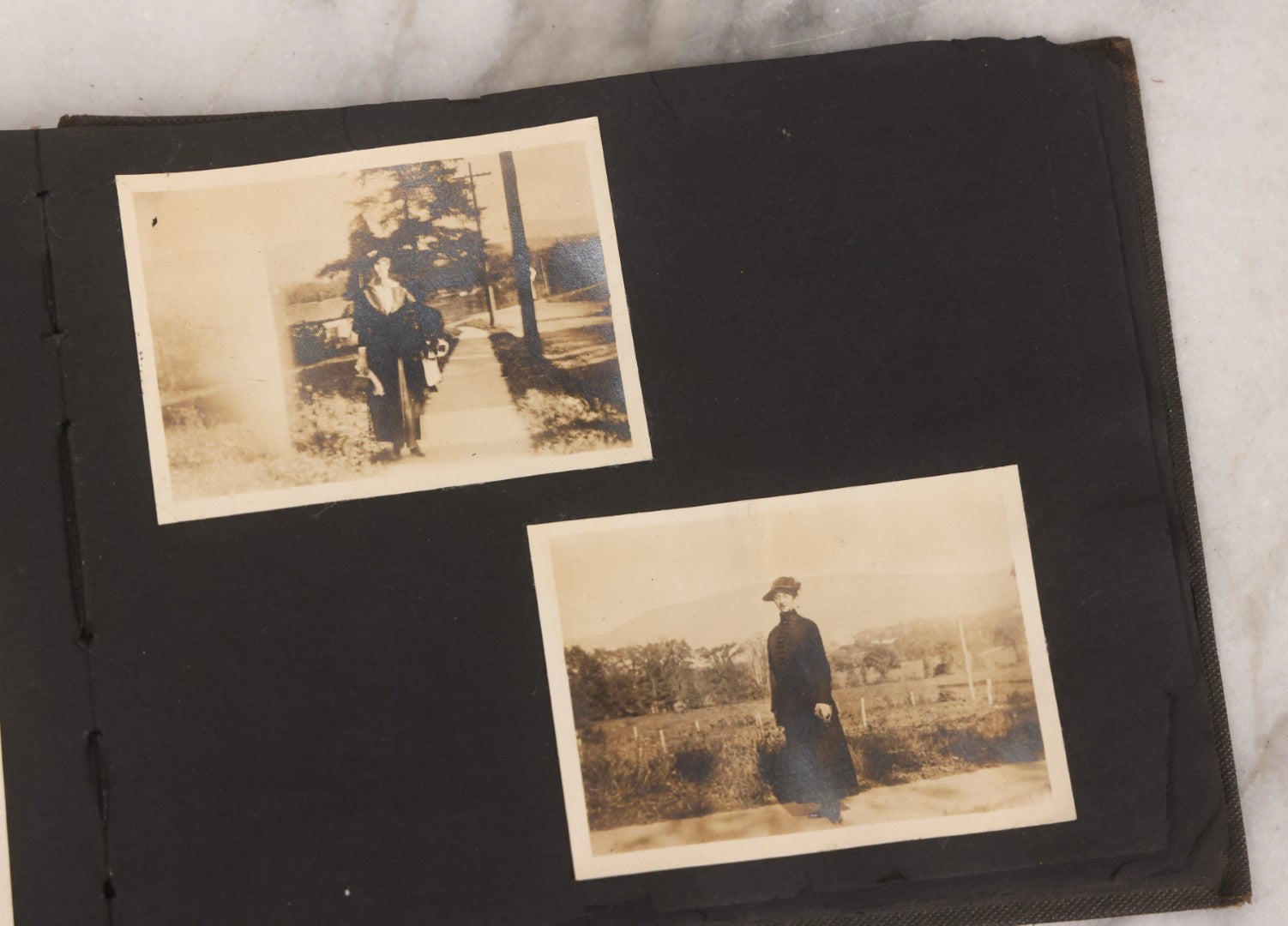 Lot 067 - Early 20th Century Snapshot Photo Album With 150+ Photographs, Connecticut And New England Travel, Horses, Dogs, And Coastal Scenes, Circa 1910–1920