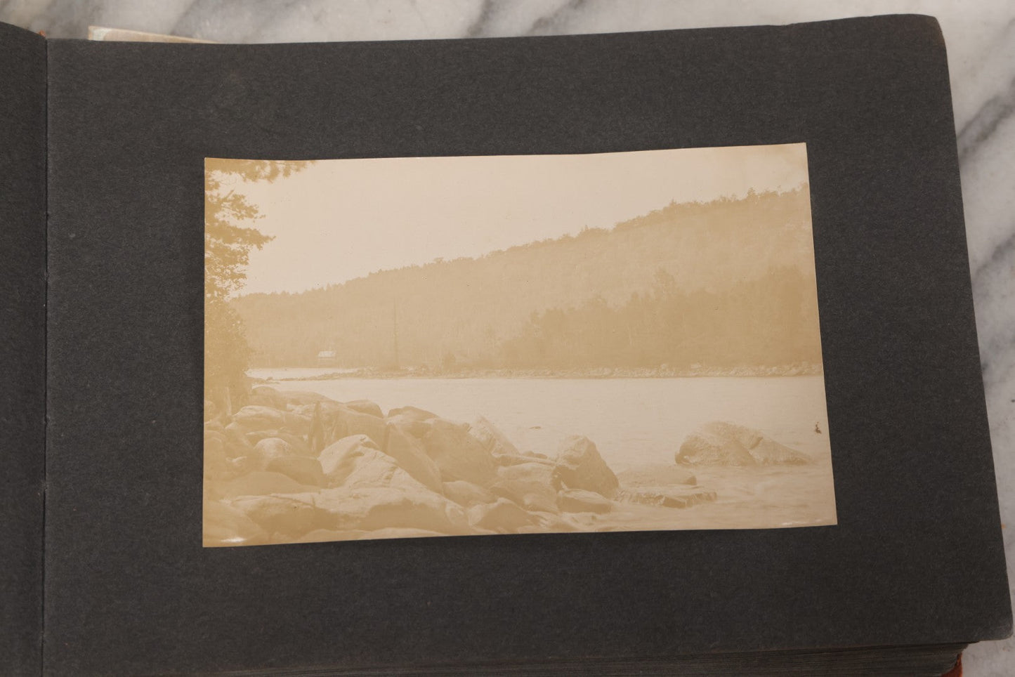 Lot 068 - Antique "Ward's Album For Unmounted Photographs" With 50+ Images Circa 1895-1910 Depicting Camping Trip With Campsite, Tent, Equipment, Lakes, Mountains, Canoes, Bicycle, Camera, And Piglets