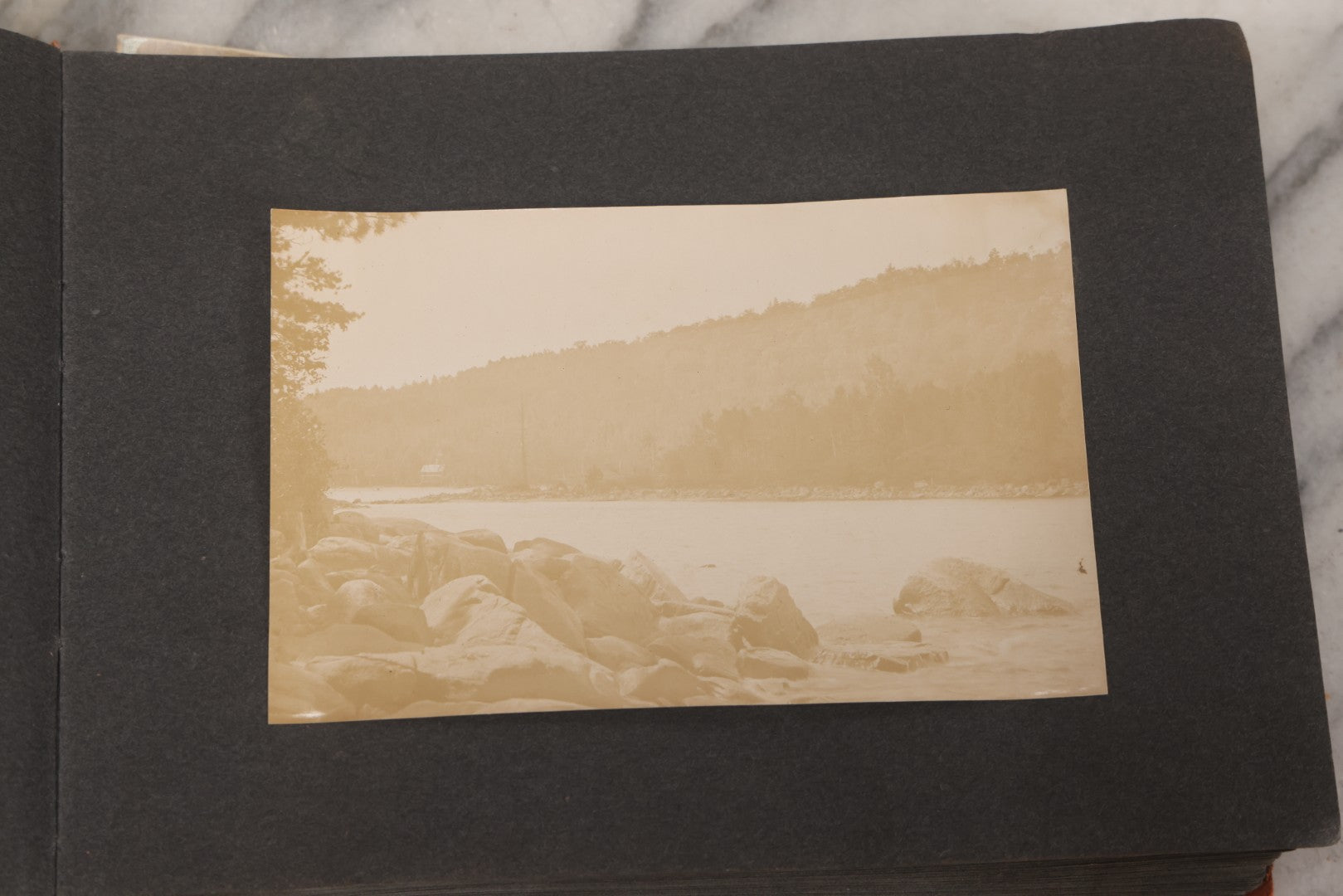 Lot 068 - Antique "Ward's Album For Unmounted Photographs" With 50+ Images Circa 1895-1910 Depicting Camping Trip With Campsite, Tent, Equipment, Lakes, Mountains, Canoes, Bicycle, Camera, And Piglets