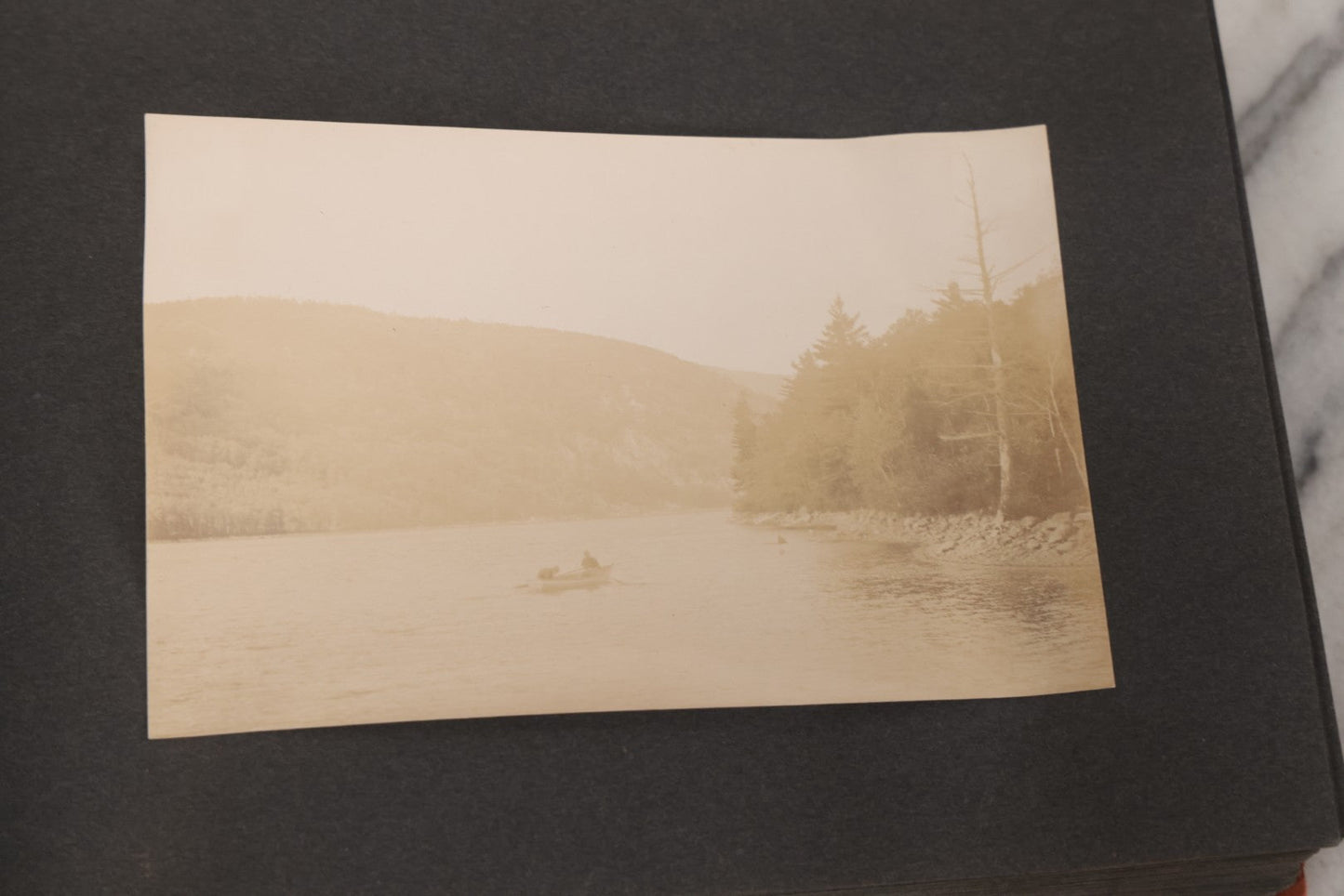 Lot 068 - Antique "Ward's Album For Unmounted Photographs" With 50+ Images Circa 1895-1910 Depicting Camping Trip With Campsite, Tent, Equipment, Lakes, Mountains, Canoes, Bicycle, Camera, And Piglets