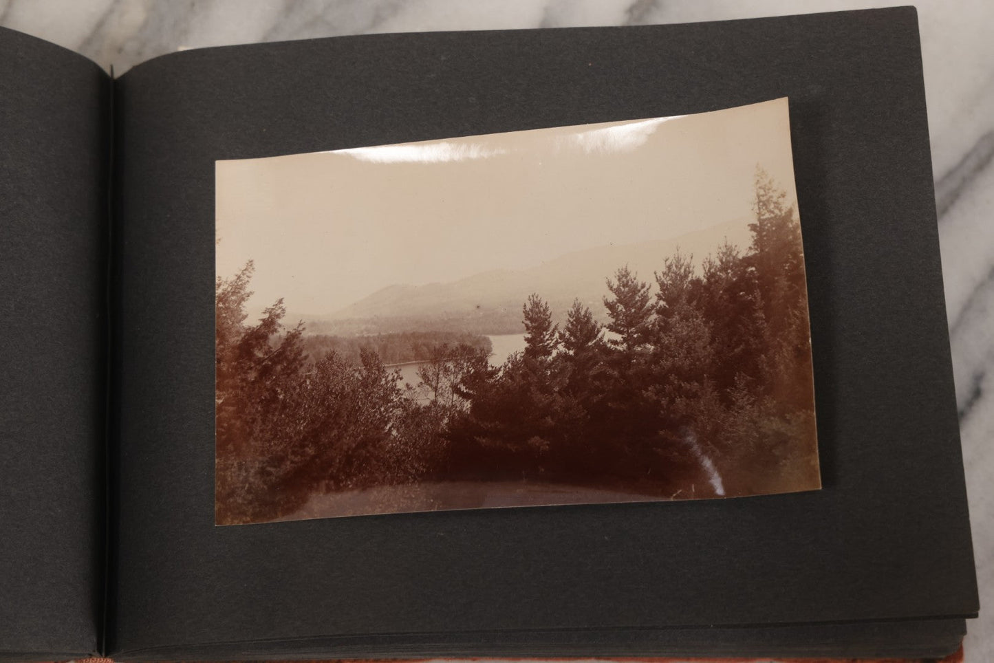 Lot 068 - Antique "Ward's Album For Unmounted Photographs" With 50+ Images Circa 1895-1910 Depicting Camping Trip With Campsite, Tent, Equipment, Lakes, Mountains, Canoes, Bicycle, Camera, And Piglets