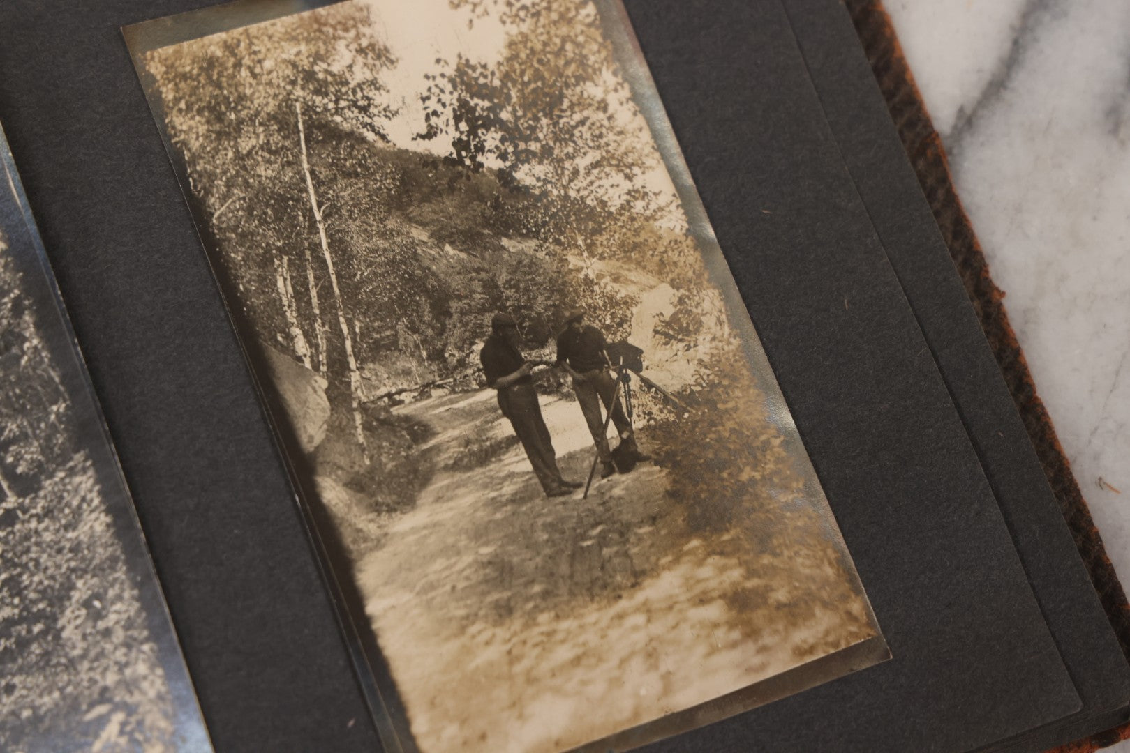 Lot 068 - Antique "Ward's Album For Unmounted Photographs" With 50+ Images Circa 1895-1910 Depicting Camping Trip With Campsite, Tent, Equipment, Lakes, Mountains, Canoes, Bicycle, Camera, And Piglets
