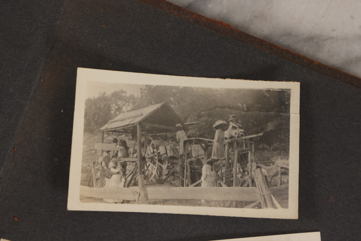 Lot 068 - Antique "Ward's Album For Unmounted Photographs" With 50+ Images Circa 1895-1910 Depicting Camping Trip With Campsite, Tent, Equipment, Lakes, Mountains, Canoes, Bicycle, Camera, And Piglets