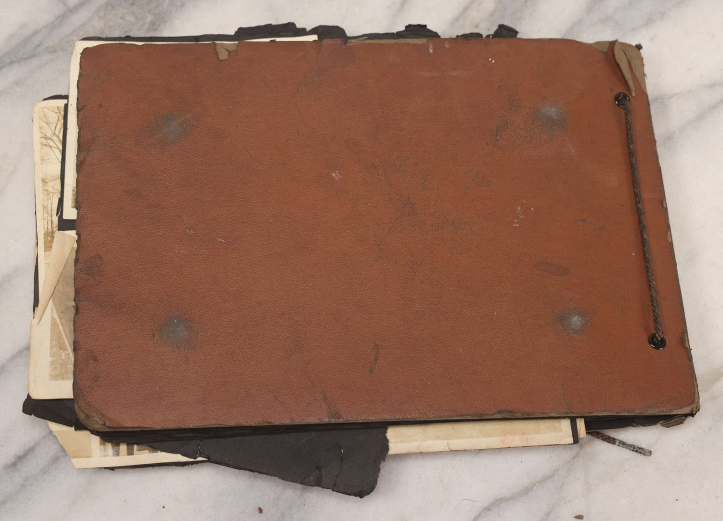 Lot 069 - Antique Snapshot Photograph Album With 100+ Images Circa 1920-1930 Including Beach Scenes In Period Swimwear, Cats And Kittens, Young Boy With American Flag, And Mechanic Working On Early Automobile