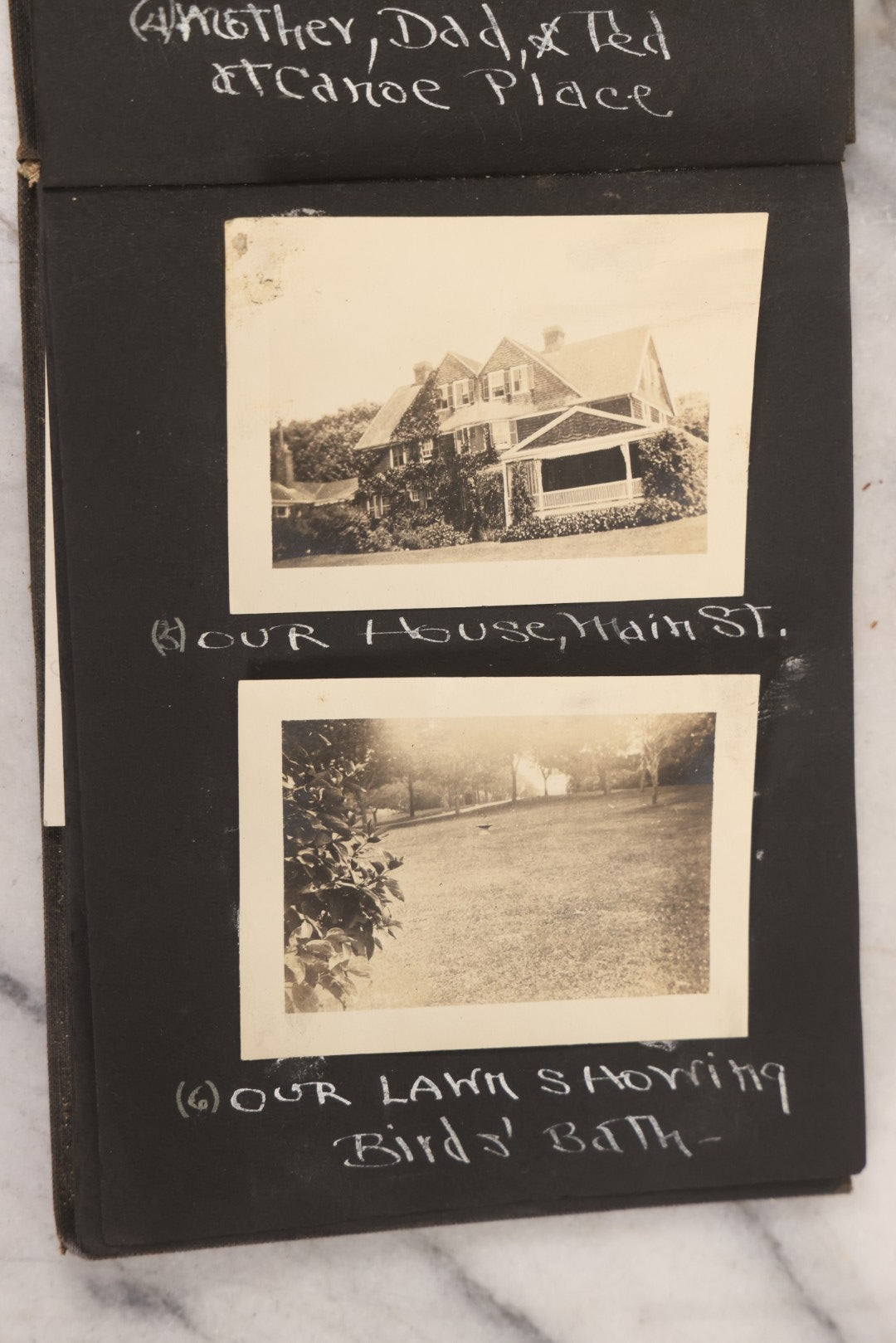 Lot 070 - Antique Snapshot Photograph Album With 25+ Images Taken Summer 1919 With No. 2 Brownie Camera By William W. Hoppkin Jr., Southampton, Long Island, Including Dogs Toto And Tang, "Maidstone", Montauk Light House