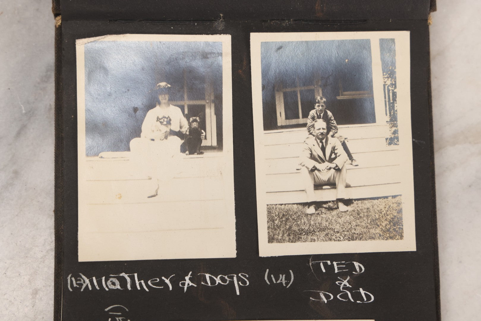 Lot 070 - Antique Snapshot Photograph Album With 25+ Images Taken Summer 1919 With No. 2 Brownie Camera By William W. Hoppkin Jr., Southampton, Long Island, Including Dogs Toto And Tang, "Maidstone", Montauk Light House