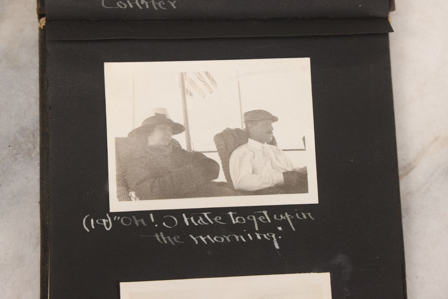 Lot 070 - Antique Snapshot Photograph Album With 25+ Images Taken Summer 1919 With No. 2 Brownie Camera By William W. Hoppkin Jr., Southampton, Long Island, Including Dogs Toto And Tang, "Maidstone", Montauk Light House