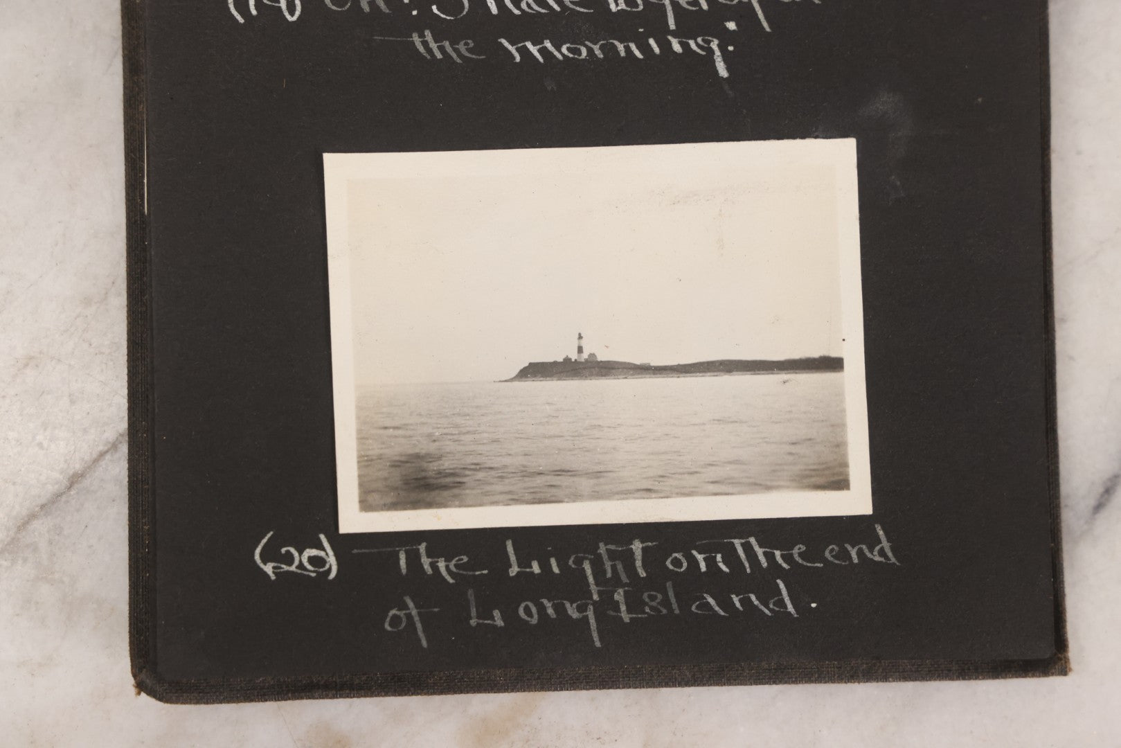 Lot 070 - Antique Snapshot Photograph Album With 25+ Images Taken Summer 1919 With No. 2 Brownie Camera By William W. Hoppkin Jr., Southampton, Long Island, Including Dogs Toto And Tang, "Maidstone", Montauk Light House