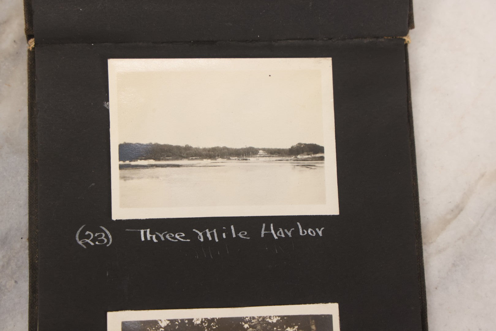 Lot 070 - Antique Snapshot Photograph Album With 25+ Images Taken Summer 1919 With No. 2 Brownie Camera By William W. Hoppkin Jr., Southampton, Long Island, Including Dogs Toto And Tang, "Maidstone", Montauk Light House