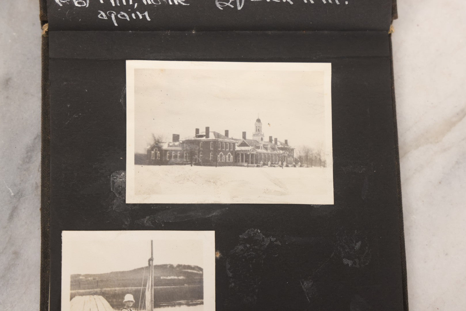 Lot 070 - Antique Snapshot Photograph Album With 25+ Images Taken Summer 1919 With No. 2 Brownie Camera By William W. Hoppkin Jr., Southampton, Long Island, Including Dogs Toto And Tang, "Maidstone", Montauk Light House