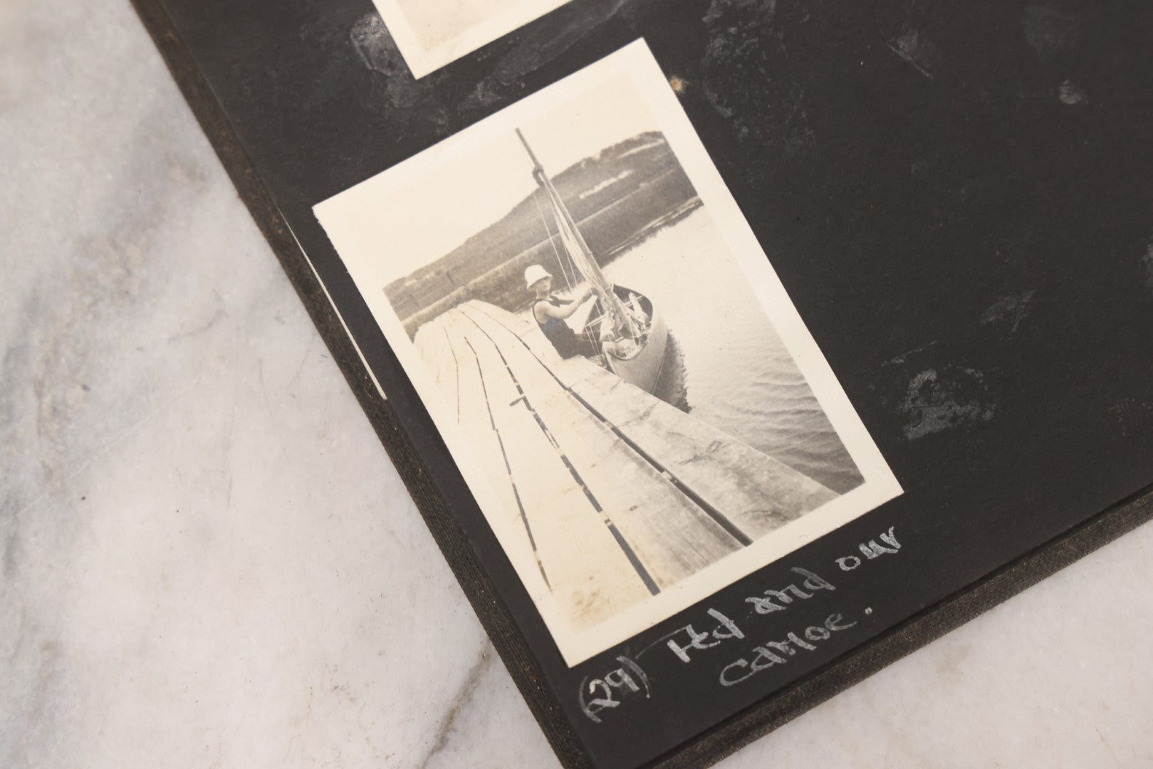 Lot 070 - Antique Snapshot Photograph Album With 25+ Images Taken Summer 1919 With No. 2 Brownie Camera By William W. Hoppkin Jr., Southampton, Long Island, Including Dogs Toto And Tang, "Maidstone", Montauk Light House