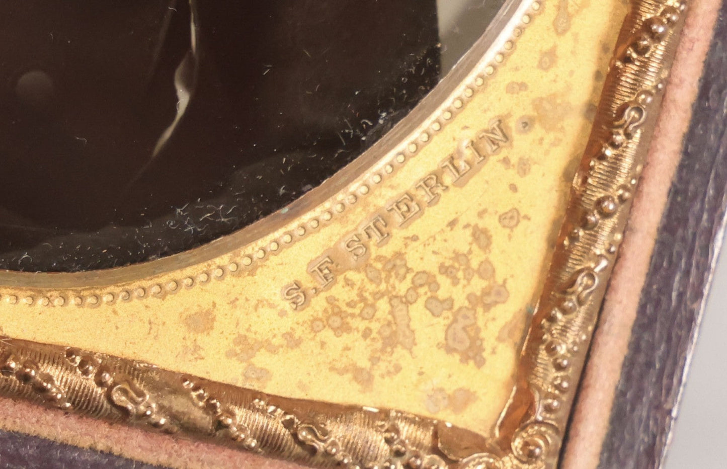 Lot 071 - Antique 1/6th Plate Ambrotype Photograph Of Young Man With Freckles Wearing Top Hat, In Full Leatherette Case, Photographed By S. F. Sterlin, Vermont