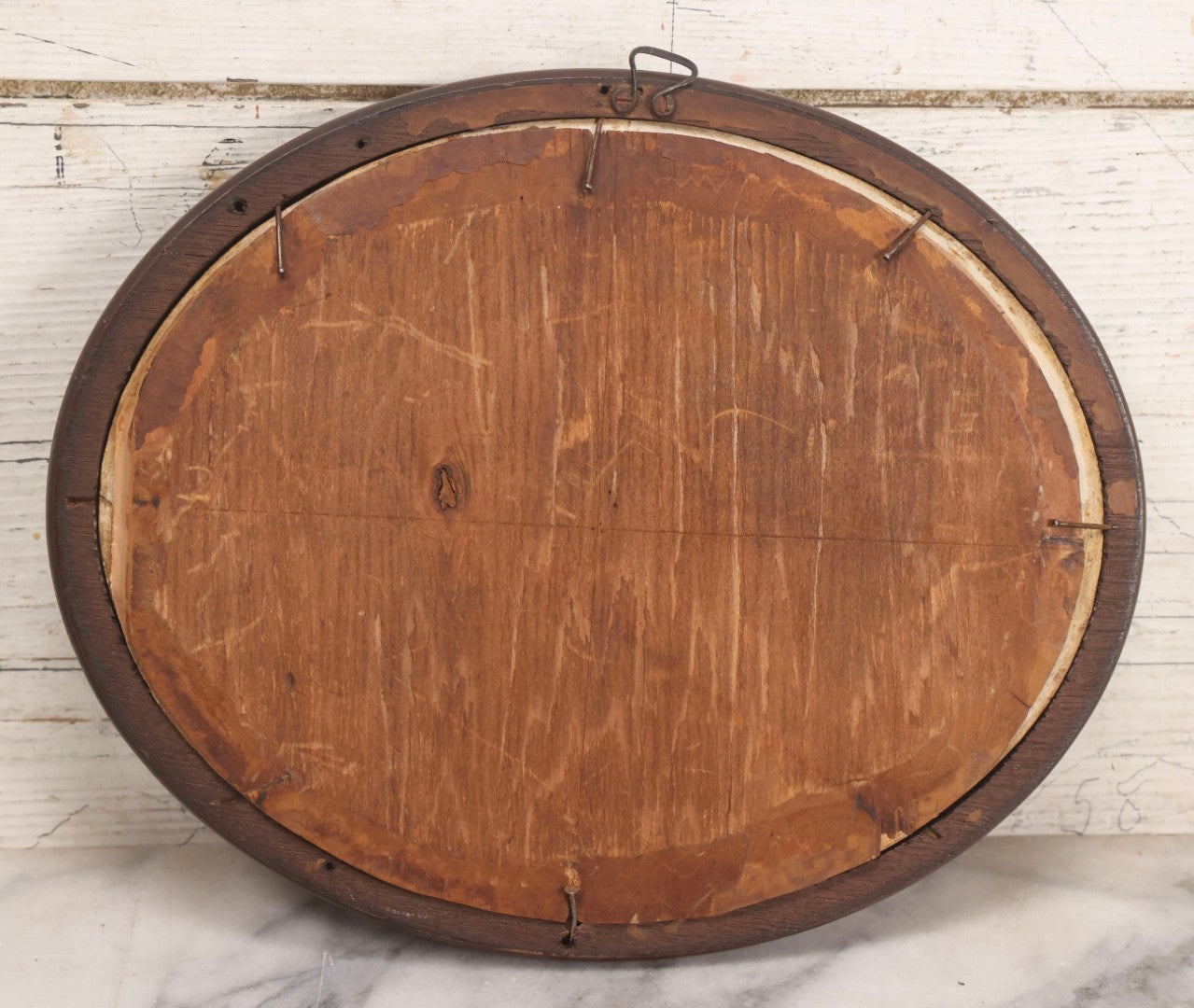 Lot 072 - Antique Civil War Albumen Photograph Of Union Cavalry Officers, Studio Group Portrait With Sabers, Circa Early 1860s In Original Oval Frame