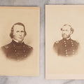 Lot 078 - Pair Of Antique Illustrated Civil War–Era Carte De Visite CDV Filler Cards Depicting Union Generals Henry Wilson And Quincy Adams Gillmore