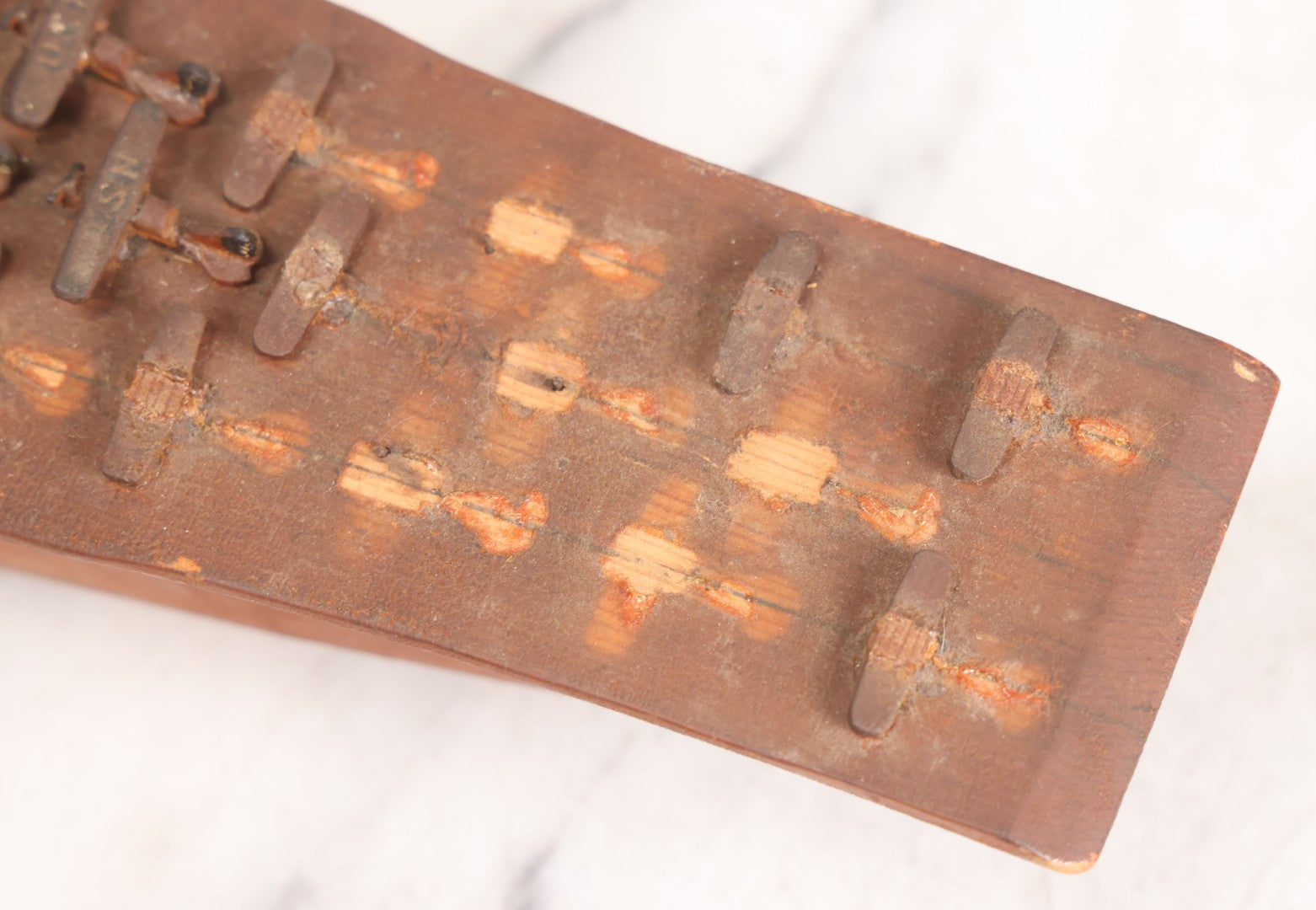 Lot 079 - Vintage WWII-Era Sailor-Made Folk Art Wooden Model Of Uss Lexington (Cv-2) Aircraft Carrier, As Found