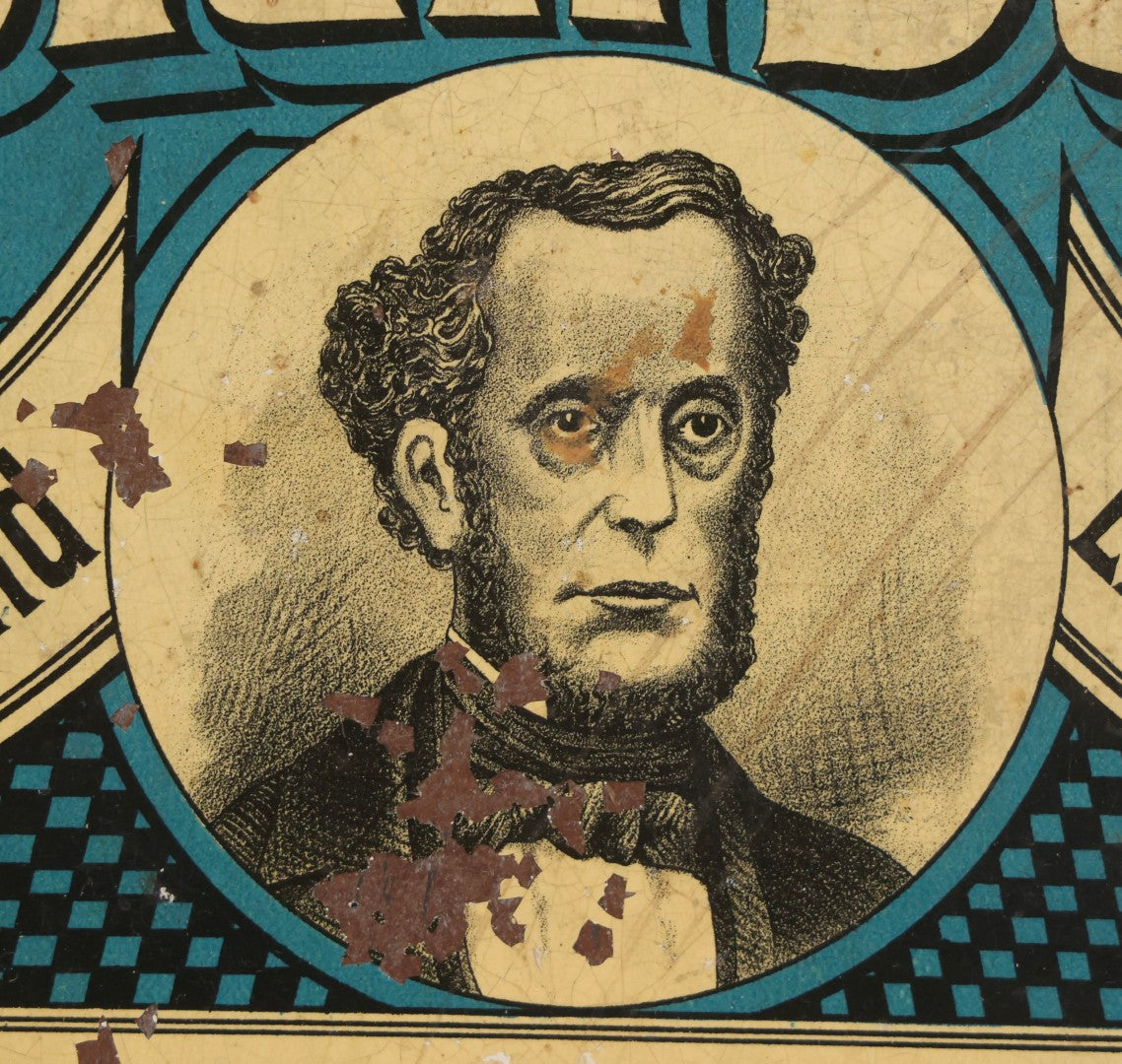 Lot 083 - Antique Dr. Hayne's Arabian Balsam Tin Lithograph Tacker Sign, "For Man And Beast," By Kellogg & Bulkeley Co., Early 20th Century